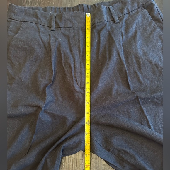 Old Navy High Waisted Linen Blend Dress Pants Black Size 14 Tall - Picture 9 of 11